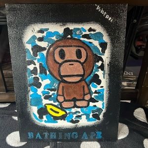 Bathing Ape hand painted portrait